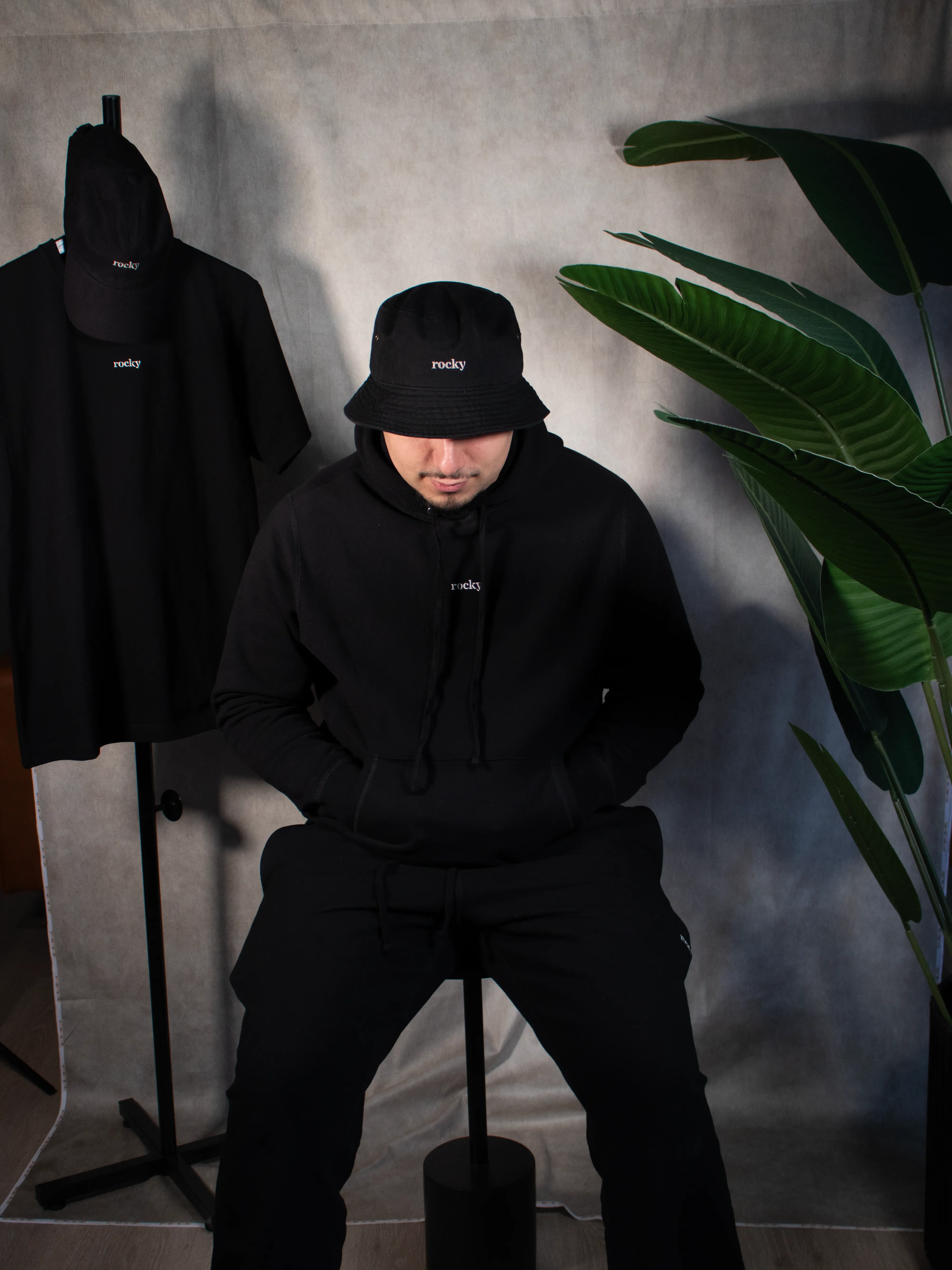 Two men on couch with Beatles book