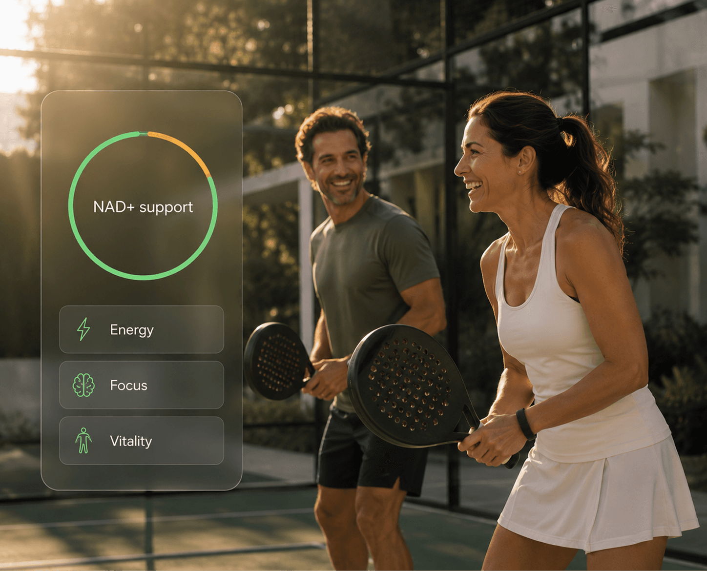 Active couple enjoying outdoor sport together